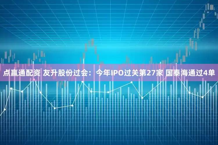 点赢通配资 友升股份过会：今年IPO过关第27家 国泰海通过4单