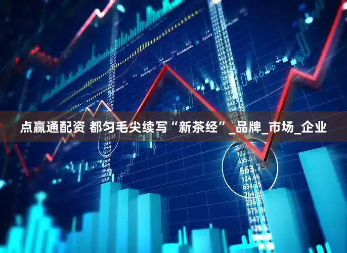 点赢通配资 都匀毛尖续写“新茶经”_品牌_市场_企业